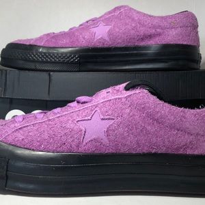 CONVERSE ONE STAR OX LOW SUEDE FUSHIA GLOW PINK